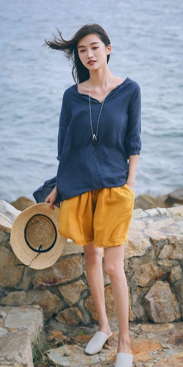 亞麻材質　亞麻衣服穿搭